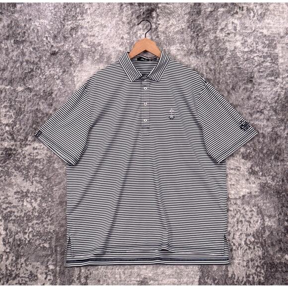 Ralph Lauren Polo Shirt XL Mens RLX Striped Short Sleeve PGA Golf Performance - Picture 1 of 8